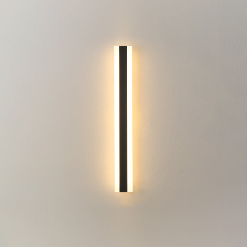 Iluminación de pared led de metal moderna negra al aire libre de 1 luces de pared de 1 luces