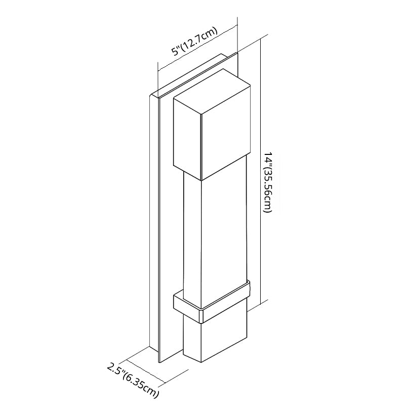 Moderne glazen rechthoekige wandwandcontino