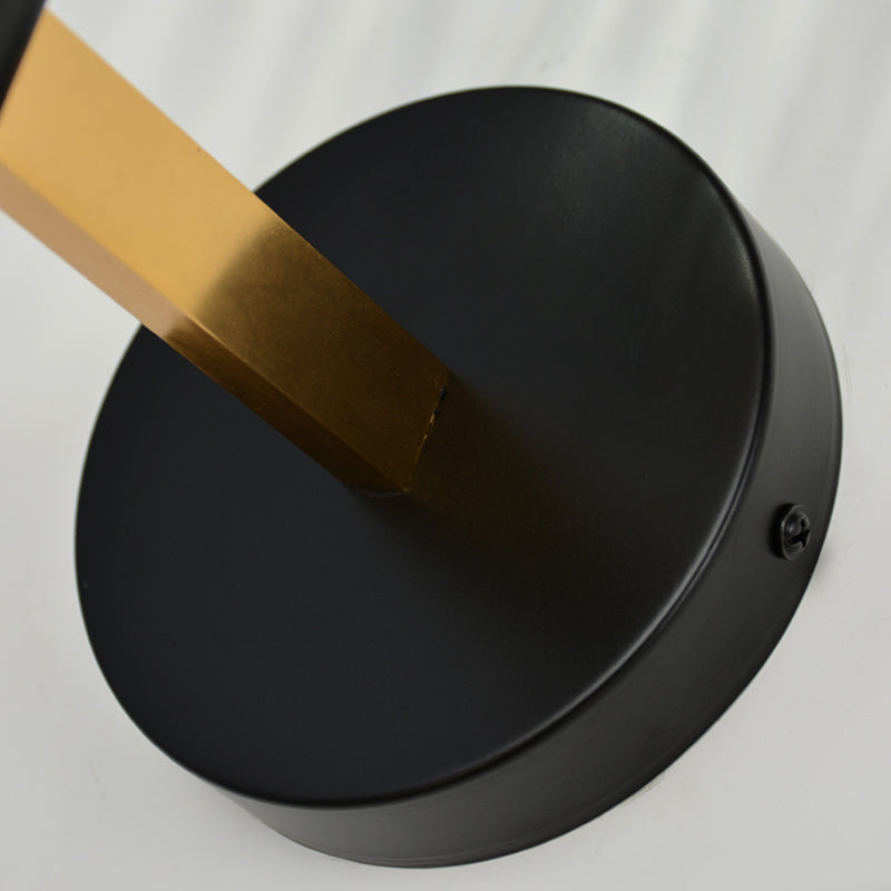 1 Lichtzylindrische Wandleuchte Leuchte Moderne Stil Schwarzer Kristallwandhalterung Beleuchtung