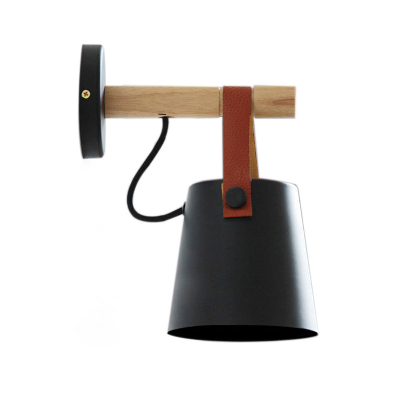 Geometrische schaduw Wandverlichting Moderne Noordse stijl Metal 1 Licht SCONCE LICHT IN ZWART EN WIT