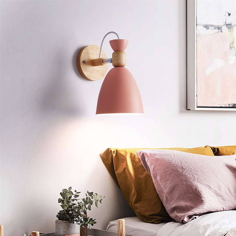 Moderni macaron nordici in stile geometrico con sconde da parete geometrica 1 flione leggero in giallo e bianco