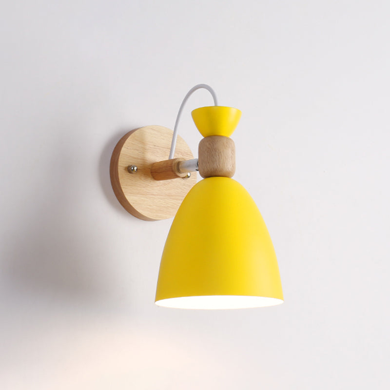 Moderni macaron nordici in stile geometrico con sconde da parete geometrica 1 flione leggero in giallo e bianco