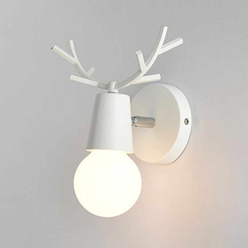 Unique Shade Wall Lighting Modern Nordic  Style Metal 1 Light Sconce Light in Black and White