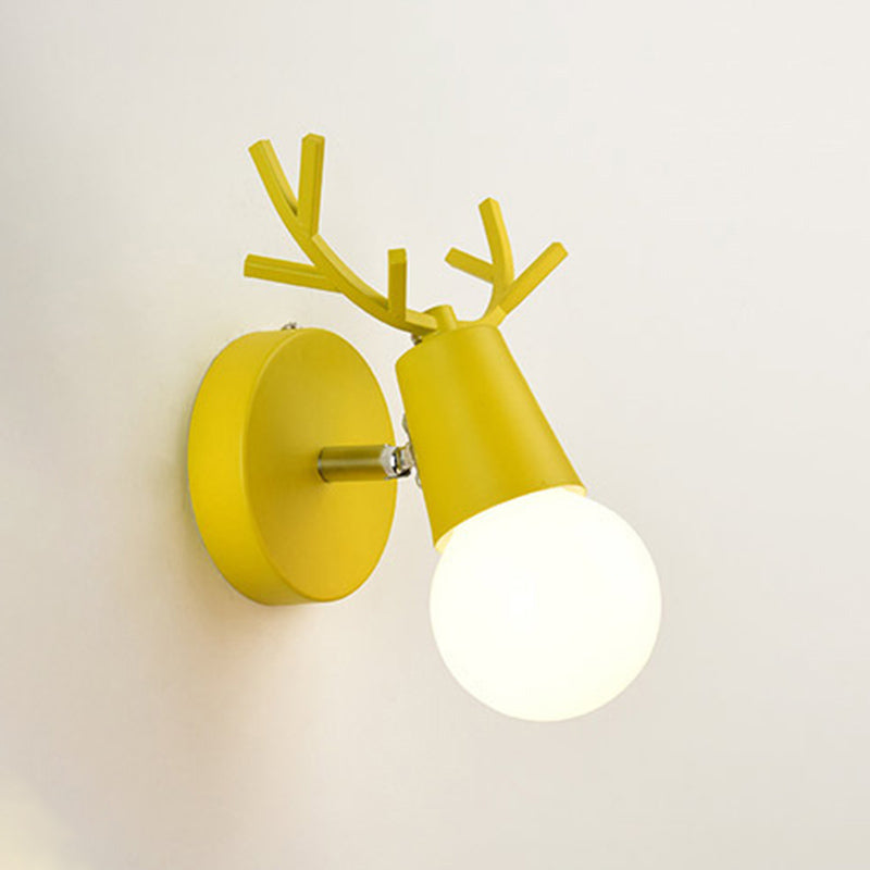 Unique Shade Wall Lighting Modern Nordic  Style Metal 1 Light Sconce Light in Black and White