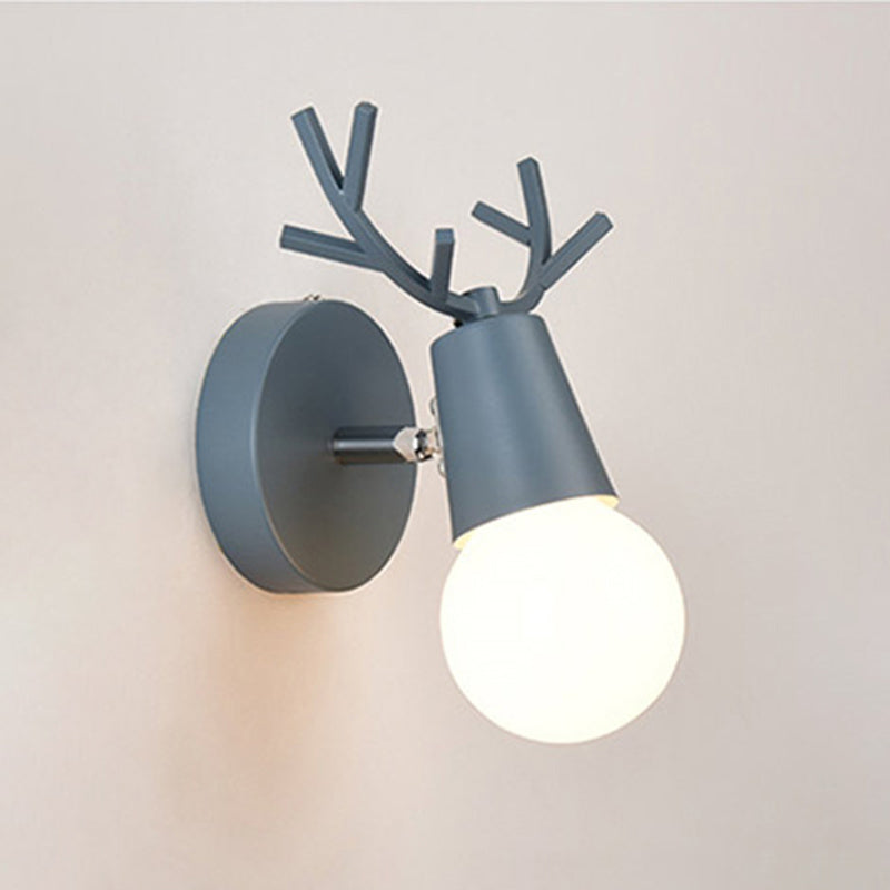 Unique Shade Wall Lighting Modern Nordic  Style Metal 1 Light Sconce Light in Black and White