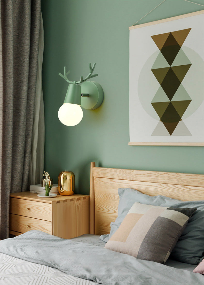 Unique Shade Wall Lighting Modern Nordic  Style Metal 1 Light Sconce Light in Black and White