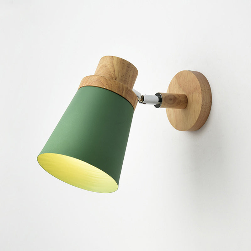 Modern Nordic Macarons Style Geometric Shade Wall Sconce Metal 1 Light Sconces in Black and White