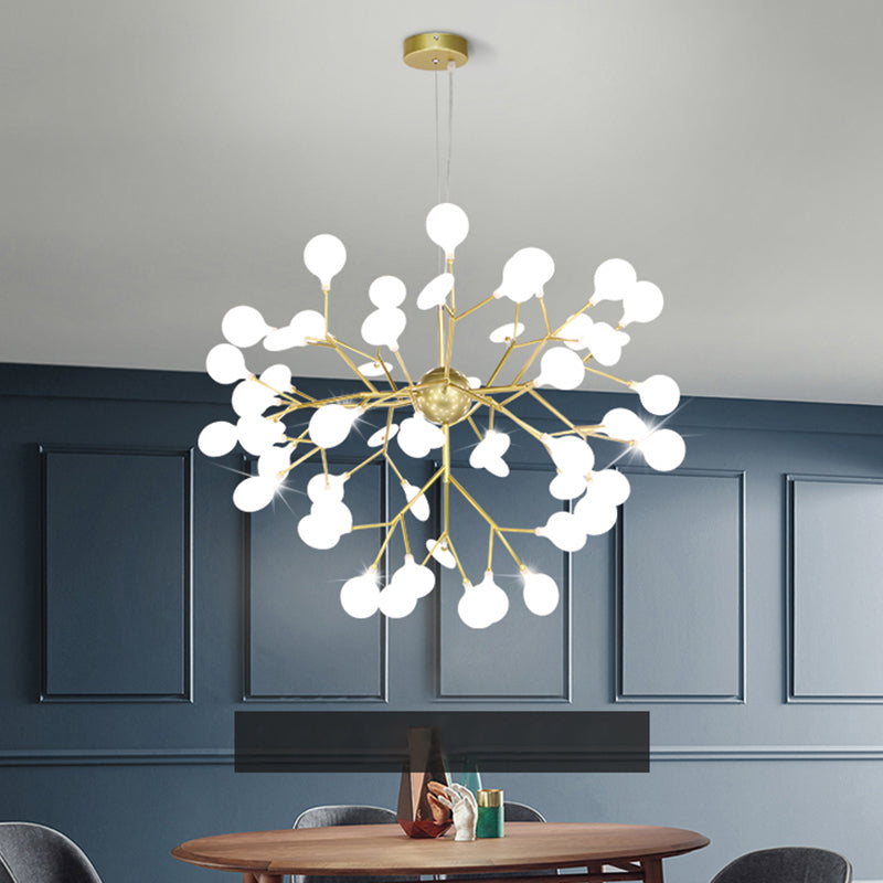 Acrylic Radial Pendant Light in Modern Creative Style Iron Firefly Hanging Lamp for Interior Spaces