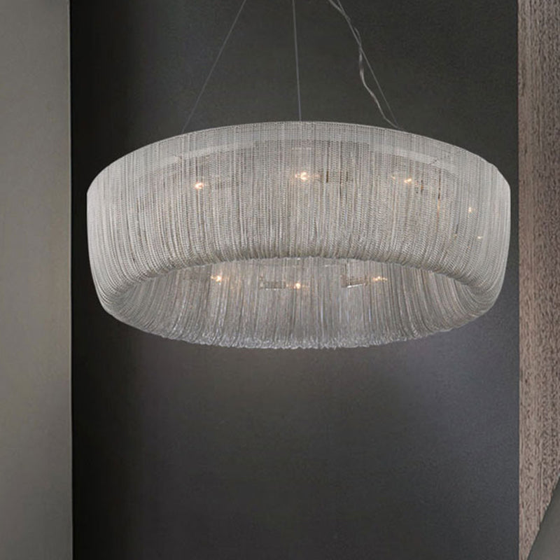 Aluminum Contemporary Hanging Light Fixtures Tassel  Drop Lamp for Living Room