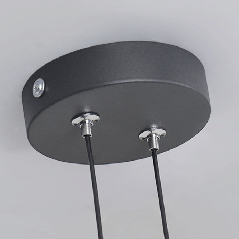 Moderne minimalistische LED -hanglampje Smeedijzeren geometrische hanglamp met acrylschaduw