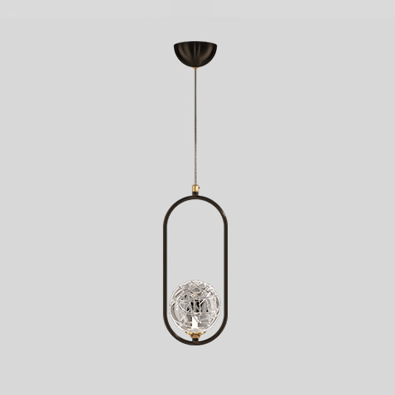 Zeitgenössische globale hängende Lichtkit Glas 1-Licht Deckenleuchte für Schlafzimmer