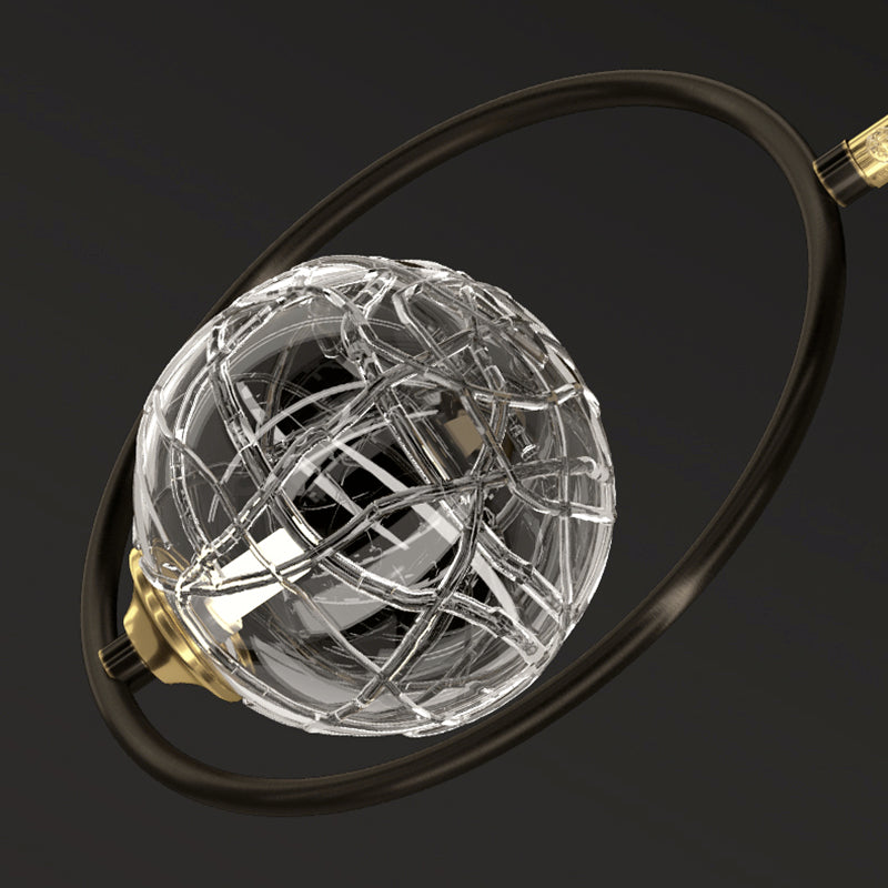 Zeitgenössische globale hängende Lichtkit Glas 1-Licht Deckenleuchte für Schlafzimmer