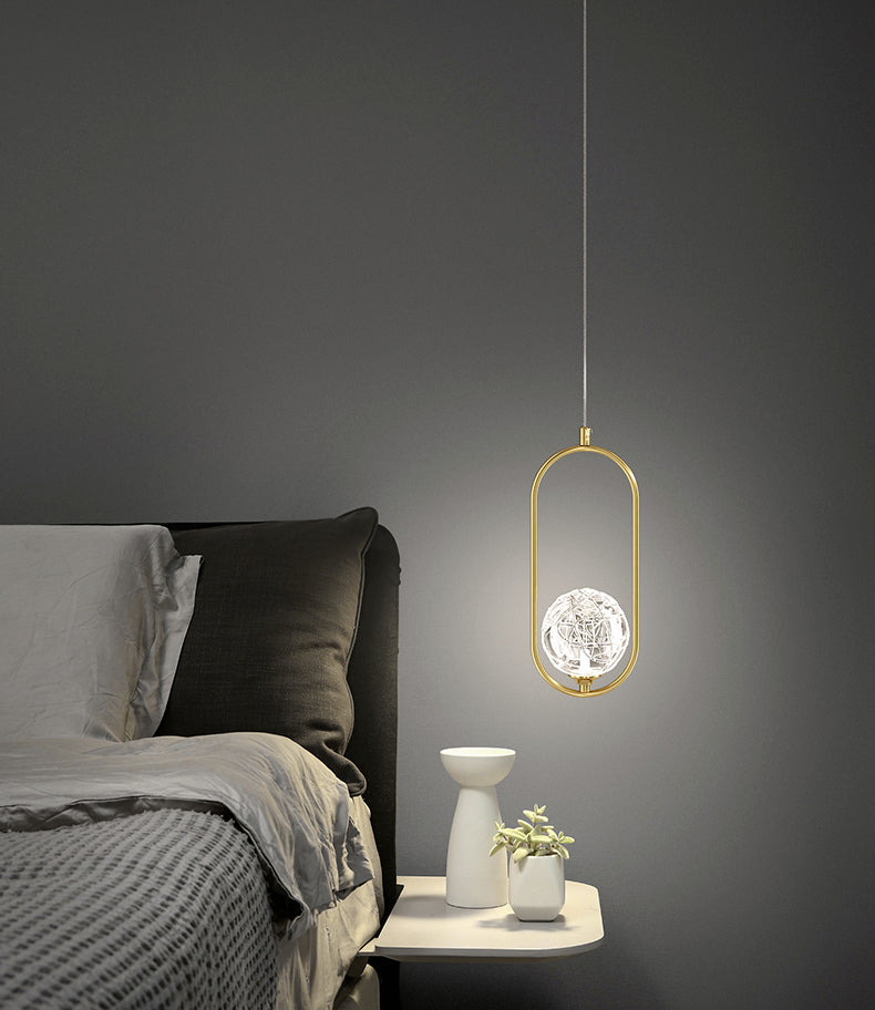 Zeitgenössische globale hängende Lichtkit Glas 1-Licht Deckenleuchte für Schlafzimmer