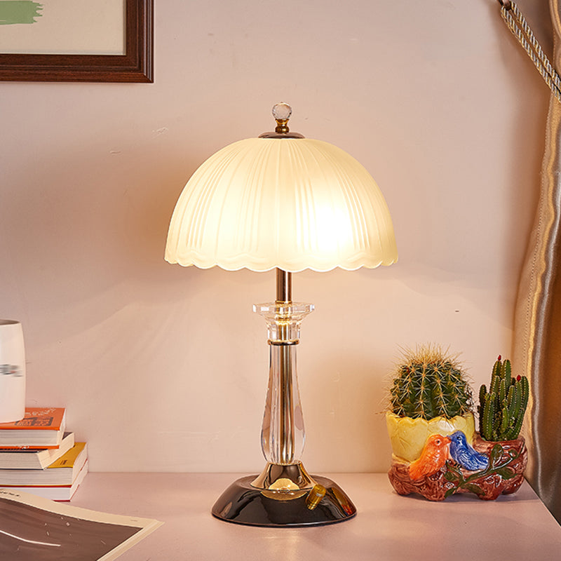 Ultra-moderne Einfachheit Domtisch Lampe weiße Glas Nachttisch-Lampe für Schlafzimmer
