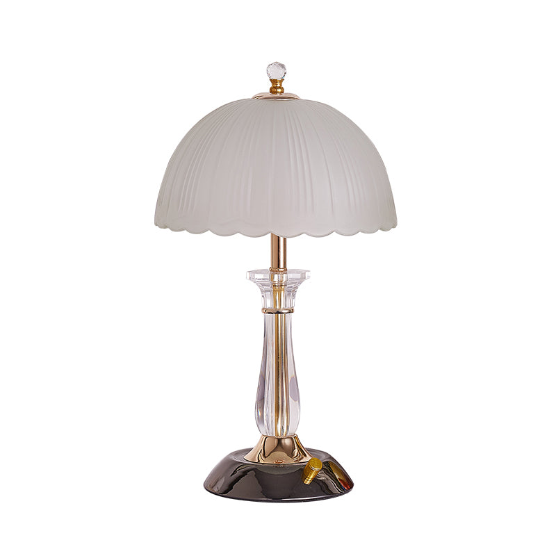 Ultra-moderne Einfachheit Domtisch Lampe weiße Glas Nachttisch-Lampe für Schlafzimmer