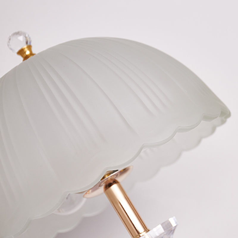 Ultra-moderne Einfachheit Domtisch Lampe weiße Glas Nachttisch-Lampe für Schlafzimmer