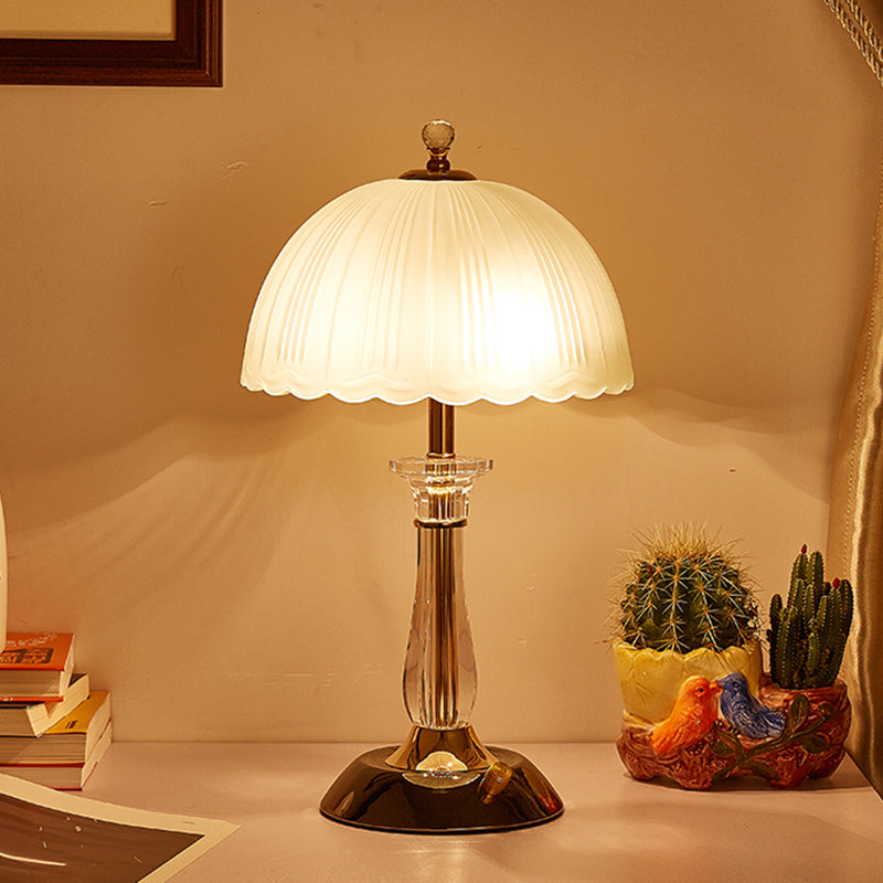 Ultra-moderne Einfachheit Domtisch Lampe weiße Glas Nachttisch-Lampe für Schlafzimmer