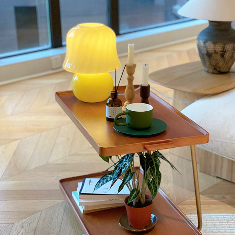 Ultra-modern Simplicity Mushroom Table Lamp Hand-Blown Glass Nightstand Lamp for Bedroom