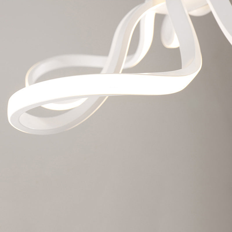 Modern Simple Flower Chandelier Lamp Aluminum LED Hanging Light for Dining Room