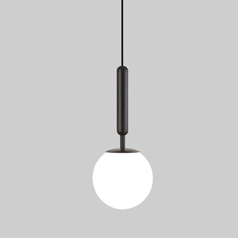 Glass Spherical Pendant Lighting Fixture Modern Style Hanging Pendant Light for Bedroom