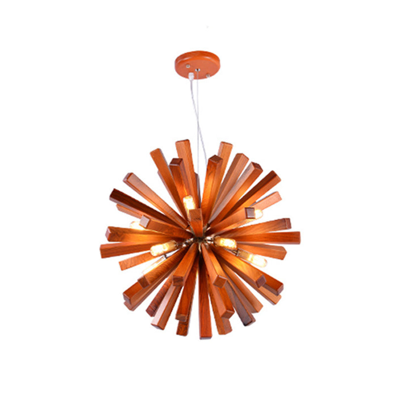 Dandelion Bedroom Ceiling Pendant Light Wood Nordic Style Pendant Lighting Fixture
