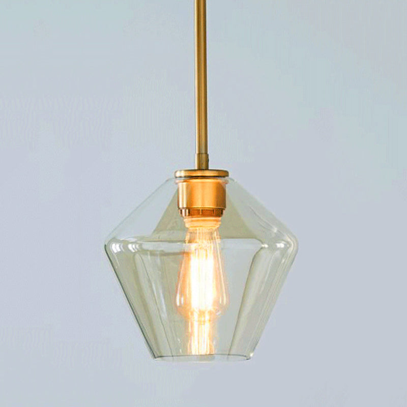 One Head Hanging Light Glass Contemporary Down Lighting Pendant for Dinning Room