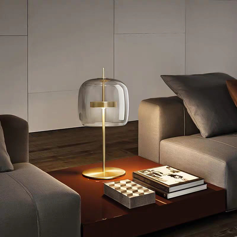 Ultra-modern Simplicity Bell Table Lamp Glass Nightstand Lamp for Bedroom