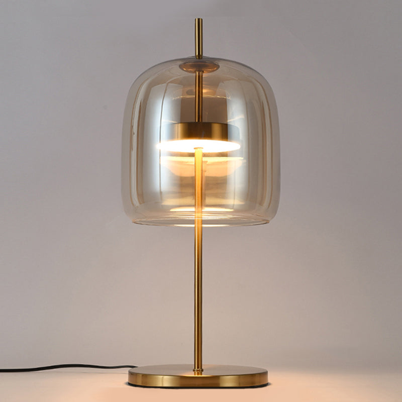 Ultra-modern Simplicity Bell Table Lamp Glass Nightstand Lamp for Bedroom