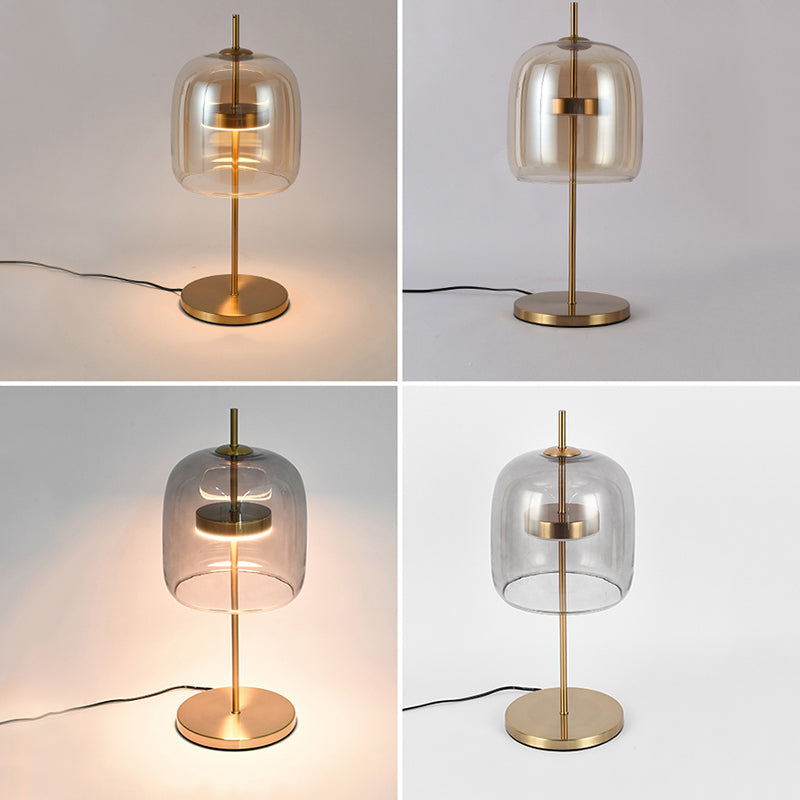 Ultra-modern Simplicity Bell Table Lamp Glass Nightstand Lamp for Bedroom