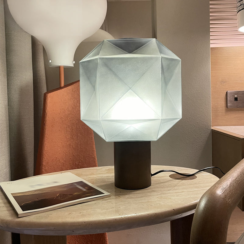 Ultra-modern Simplicity Geometric Table Lamp Hand-Blown Glass Nightstand Lamp for Bedroom