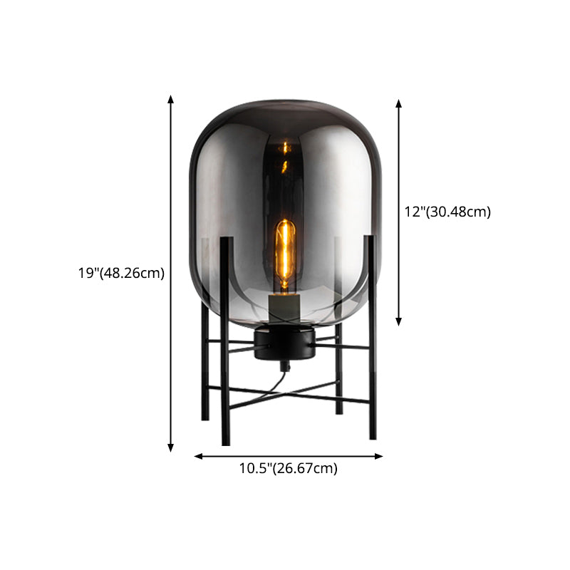 Ultramoderne eenvoud vat tafellamp glas nachtkastje lamp voor slaapkamer