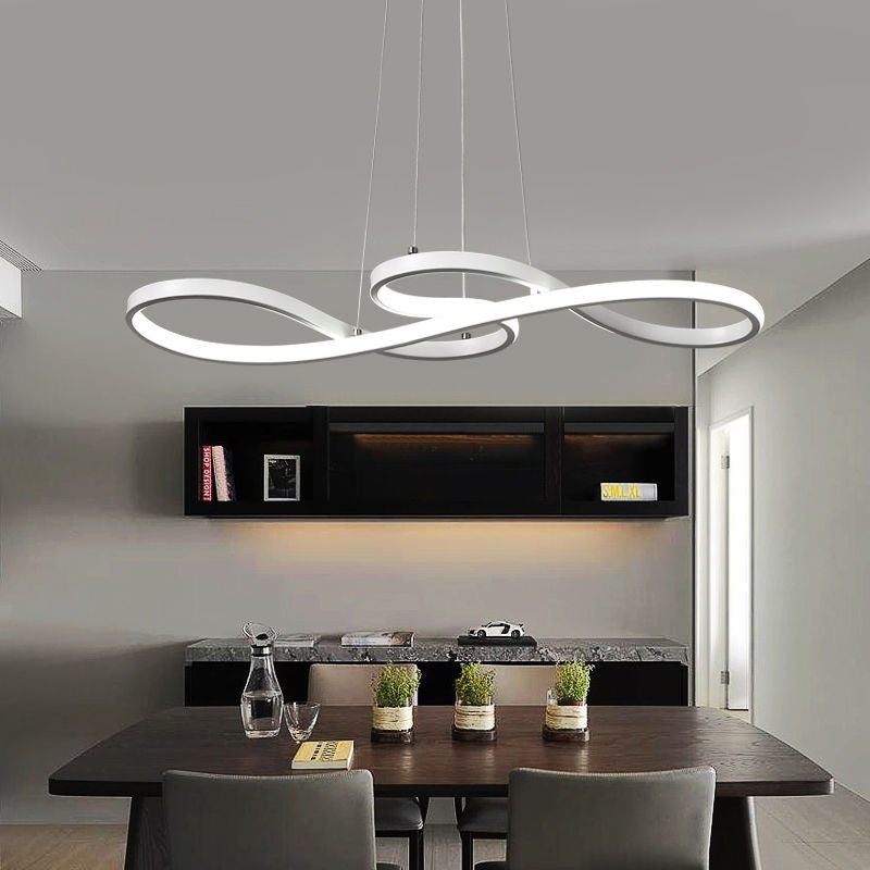 29.5" Wide Modernist LED Chandelier Lamp Acrylic Hanging Light for Living Room