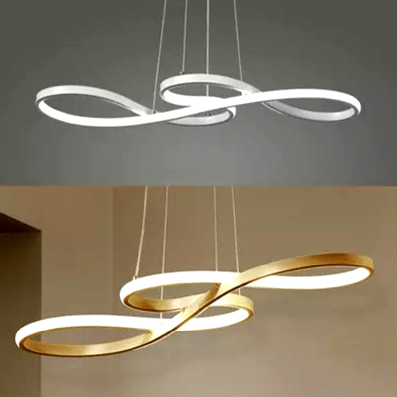 29.5" Wide Modernist LED Chandelier Lamp Acrylic Hanging Light for Living Room