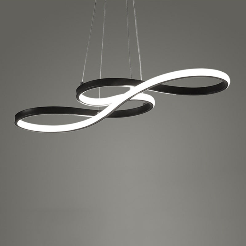 29.5" Wide Modernist LED Chandelier Lamp Acrylic Hanging Light for Living Room