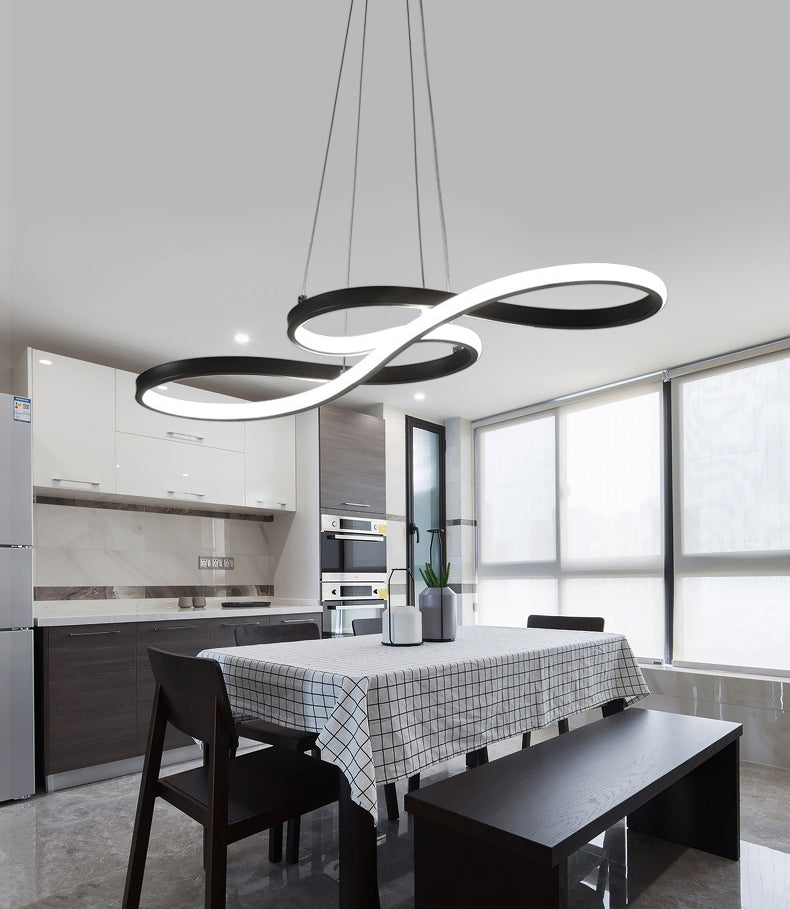 29.5" Wide Modernist LED Chandelier Lamp Acrylic Hanging Light for Living Room