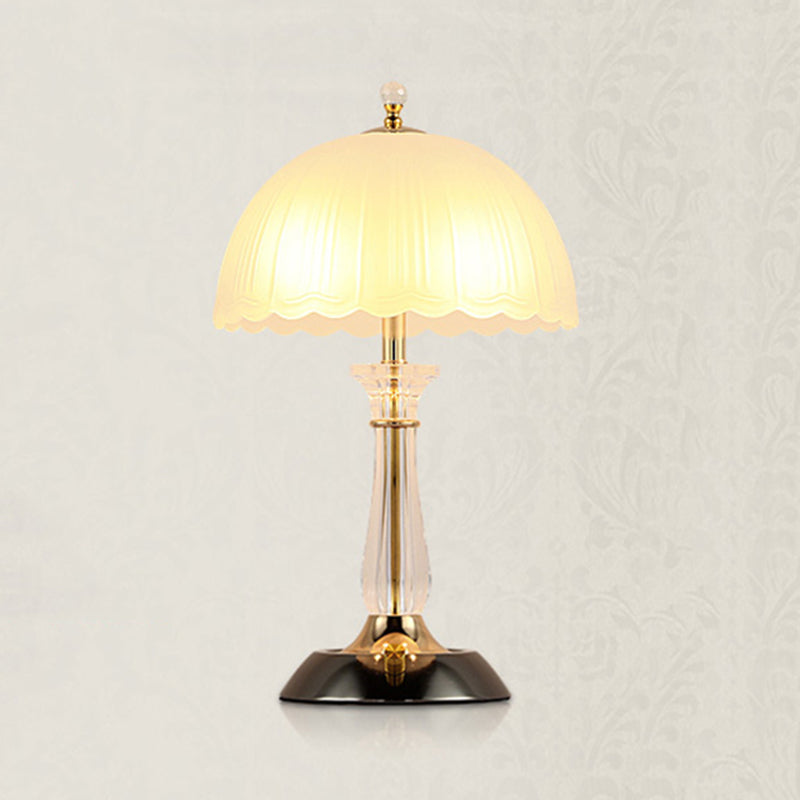 Ultra-moderne Einfachheit Domtisch Lampe weiße Glas Nachttisch-Lampe für Schlafzimmer