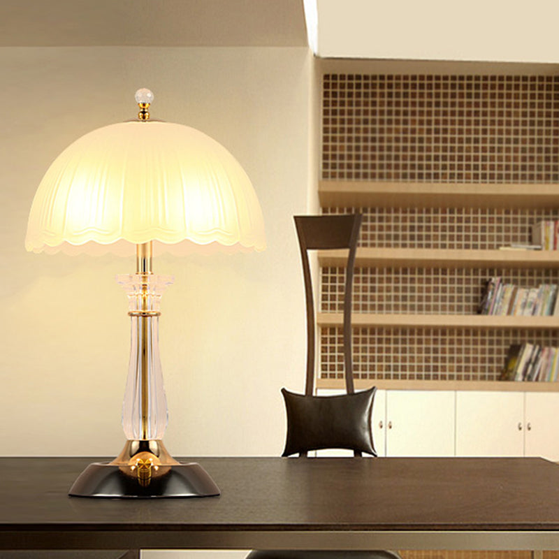 Ultra-moderne Einfachheit Domtisch Lampe weiße Glas Nachttisch-Lampe für Schlafzimmer