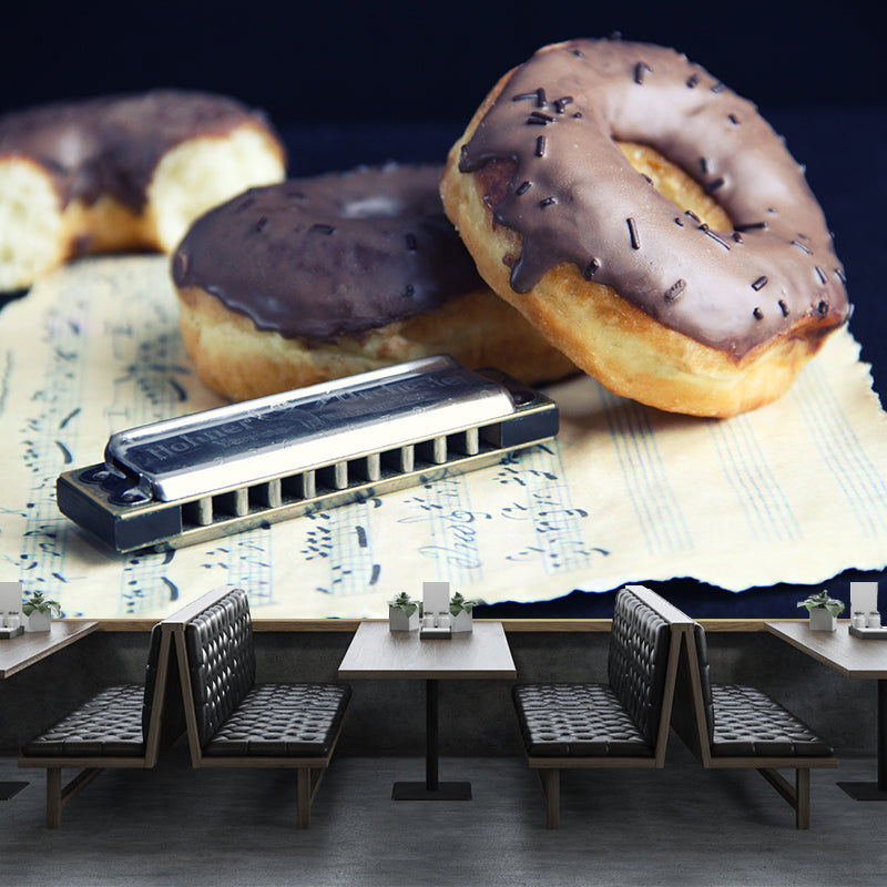 Tasty Dessert Food Mural Wallpaper Coffee Shop Cake Shop Wall Decor, Made to Measure