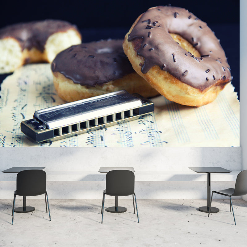 Tasty Dessert Food Mural Wallpaper Coffee Shop Cake Shop Wall Decor, Made to Measure