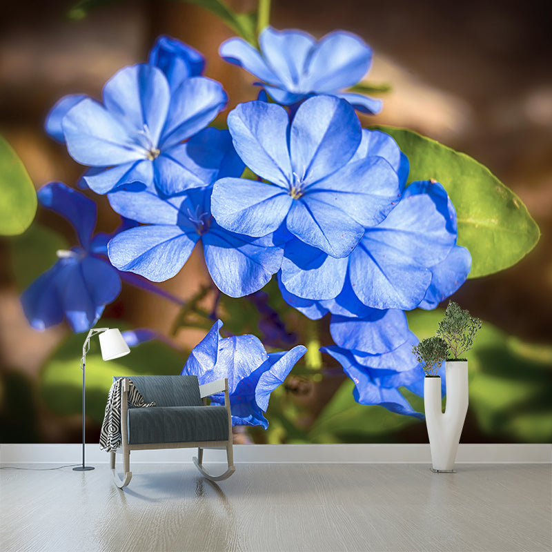 Photography Blossoming Jasmine Mural Decal Mildew Resistant Whole Wall Decor for Girls Room