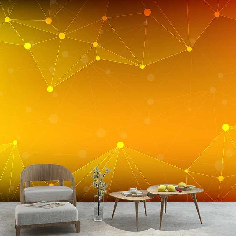 Moisture Resistant Geometry Wall Mural Modernism with Point and Line Pattern Wall Decor