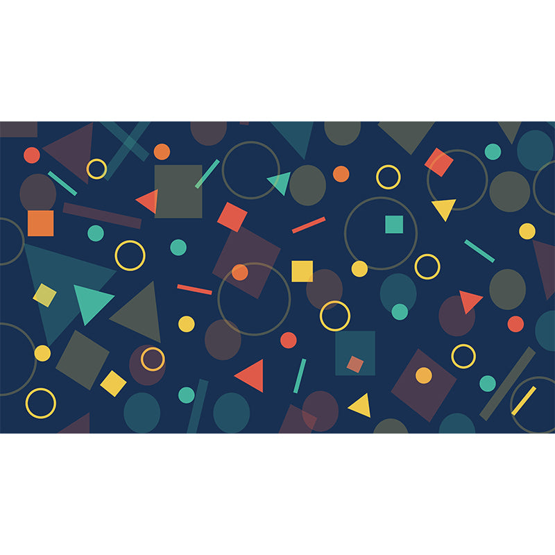 Illustration Geometric Wallpaper Mural Contemporary Wall Decor for House Interior