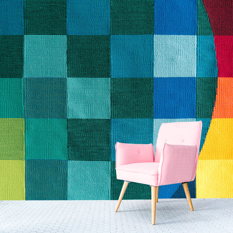 Illustration Geometric Wallpaper Mural Contemporary Wall Decor for House Interior