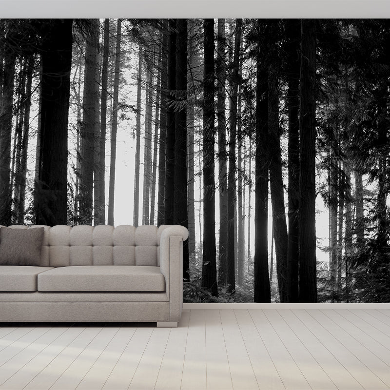 Mysterious Forest Landscape Mural Moisture Resistant Modern Style Bedroom Wall Art