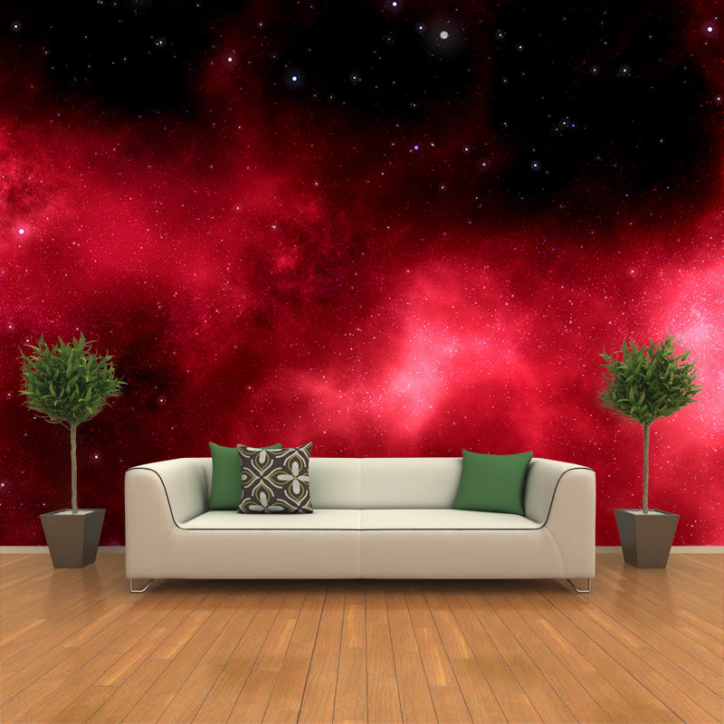 Dark Outer Space Wall Murals Stain Resistant Wall Art for Aisle Corridor