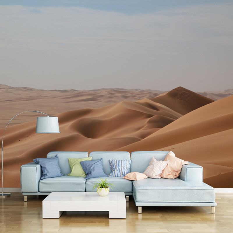 Barren Desert Landscape Mural Moisture Resistant Modern Style Bedroom Wall Art