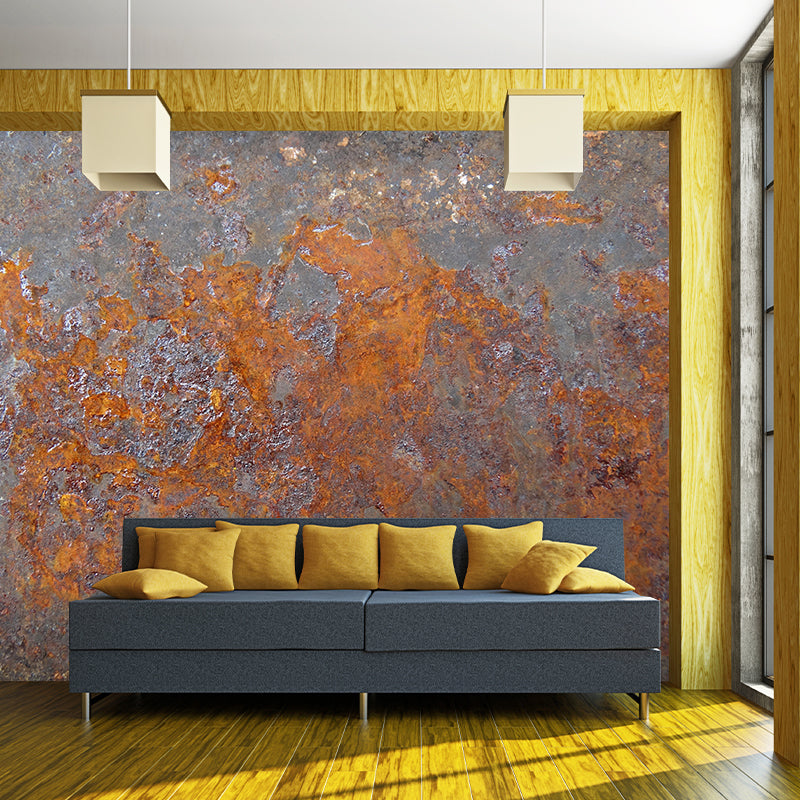 Old Mental Wall Mural Moisture Resistant 
Wall Covering for Living Room, Customised