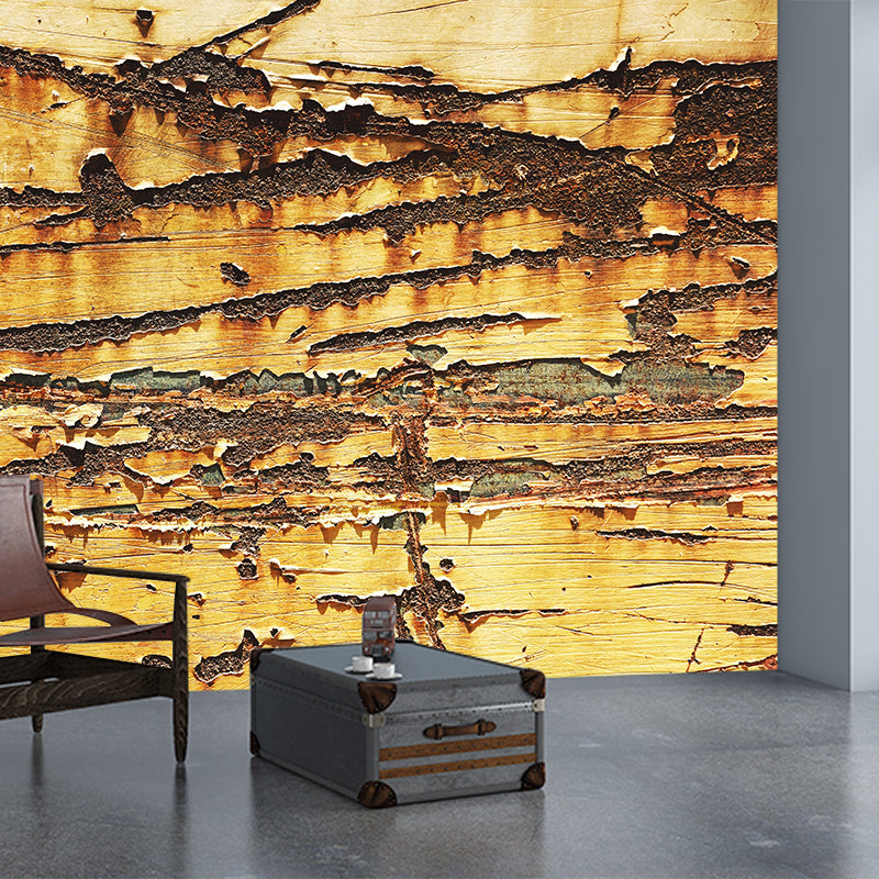 Old Mental Wall Mural Moisture Resistant 
Wall Covering for Living Room, Customised