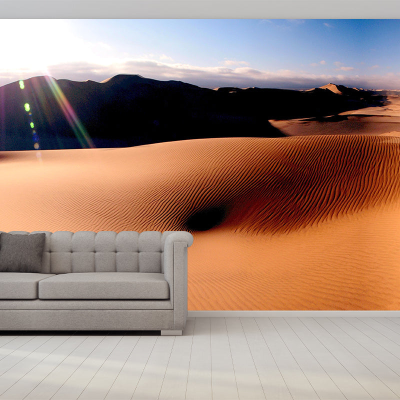 Photography Mural with Namibia's Desert Moisture Resistant Modern Style Bathroom Wall Art