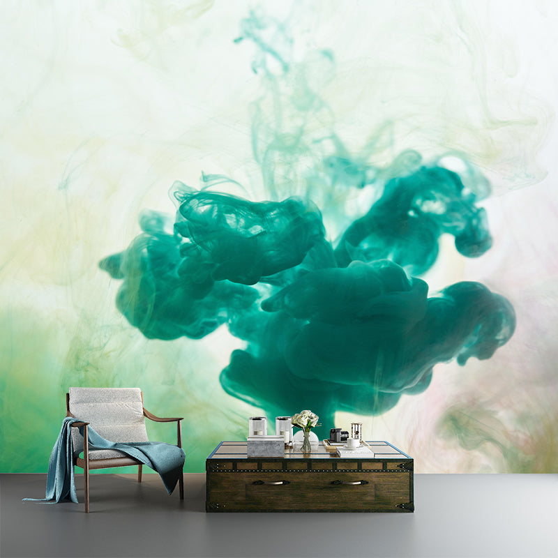 Modern Style Ink Blooming Mural Decal Novelty Mildew Resistant Abstract Wall Art